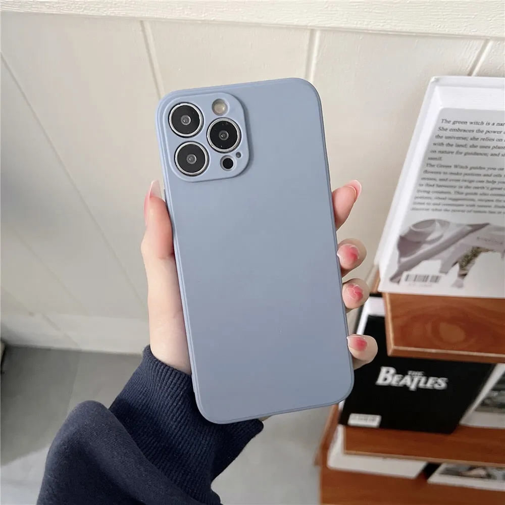 Anymob iPhone Lavander Square Silicone Phone Case Slim Soft Back Cover