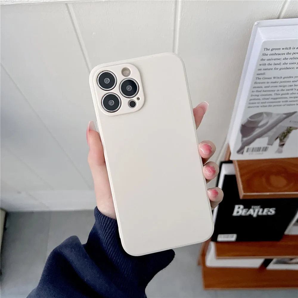 Anymob iPhone Lavander Square Silicone Phone Case Slim Soft Back Cover