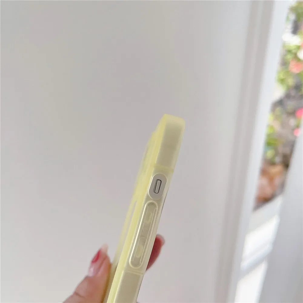 Anymob iPhone Pink Phone Case Candy Color Bumper Transparent Back Cover