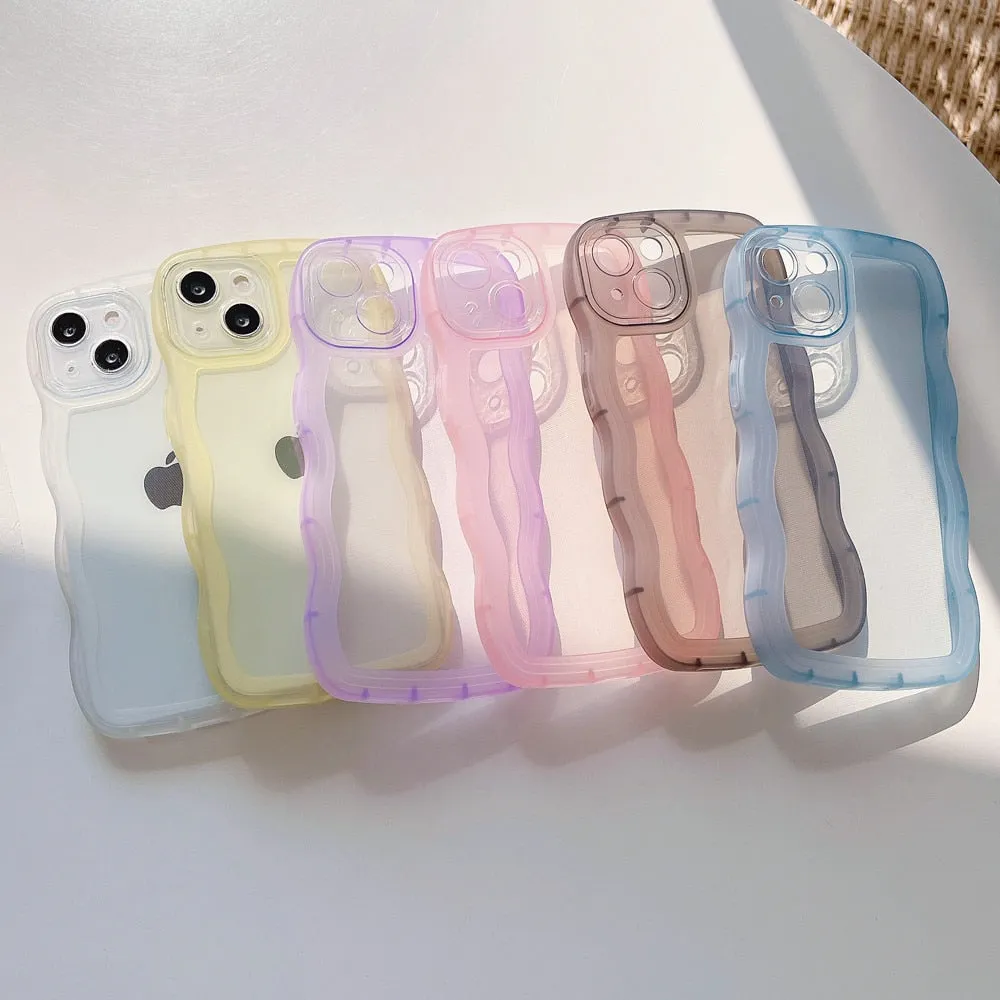 Anymob iPhone Pink Phone Case Candy Color Bumper Transparent Back Cover
