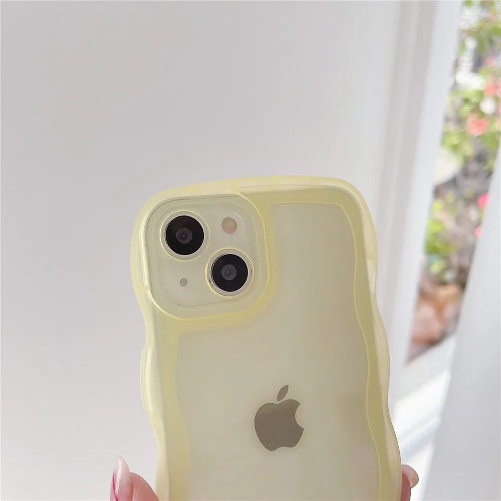 Anymob iPhone Pink Phone Case Candy Color Bumper Transparent Back Cover
