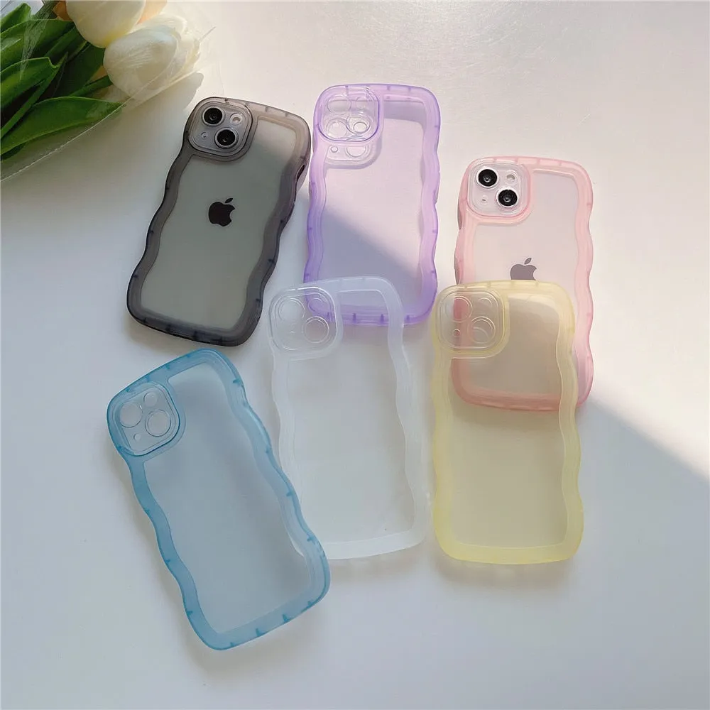 Anymob iPhone Pink Phone Case Candy Color Bumper Transparent Back Cover