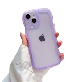 Anymob iPhone Violet Phone Case Candy Color Bumper Transparent Back Cover