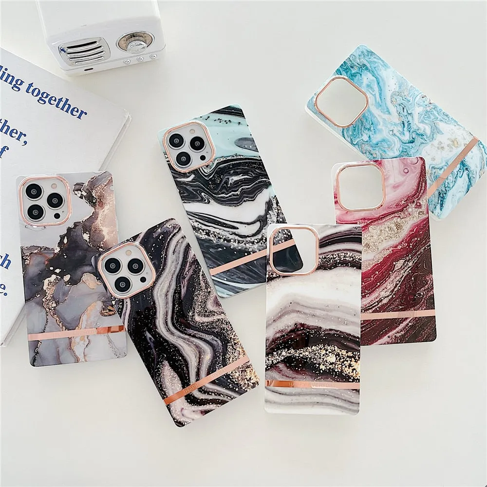 Anymob iPhone White Floral Electroplated Vintage Case Soft Silicone Shockproof Phone Cover