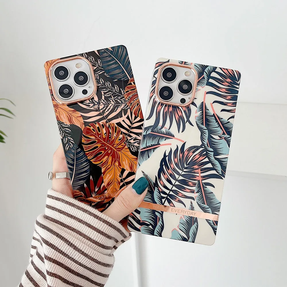 Anymob iPhone White Floral Electroplated Vintage Case Soft Silicone Shockproof Phone Cover