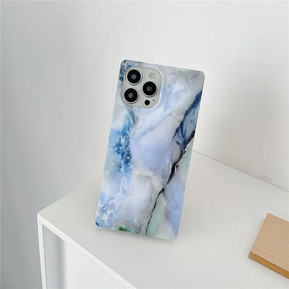 Anymob iPhone White Marble Phone Case Soft Silicone Cover