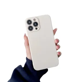 Anymob iPhone White Square Silicone Phone Case Slim Soft Back Cover