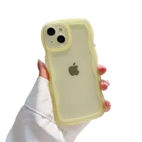 Anymob iPhone Yellow Phone Case Candy Color Bumper Transparent Back Cover