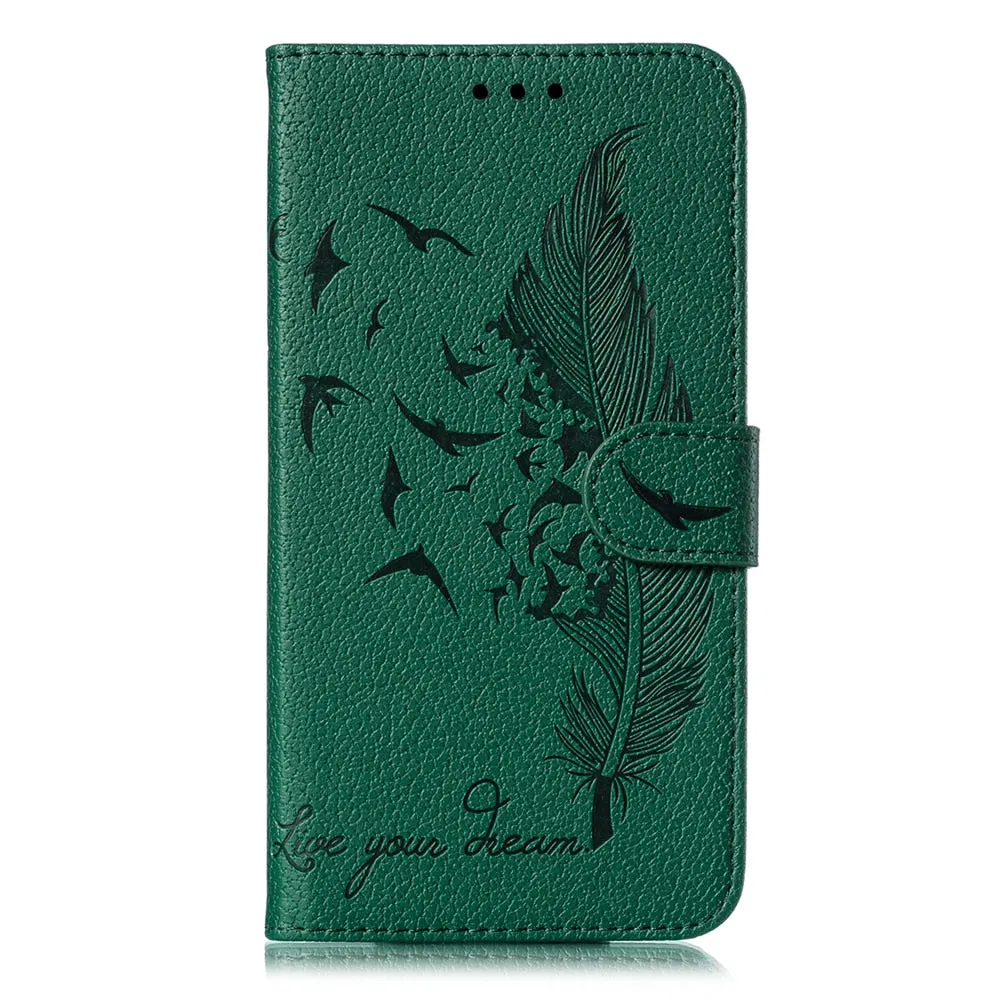 Anymob Samsung Black Flip Case Leather Wallet Phone Cover Protection