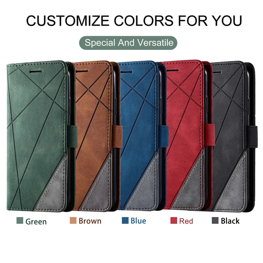 Anymob Samsung Brown Flip Wallet Leather Cases Phone Cover Protection