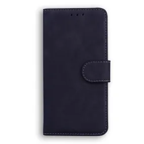 Anymob Samsung Case Dark Blue Fashion Magnetic Flip Solid Color card Slot wallet Back Cover