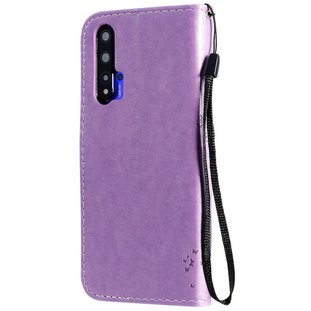 Anymob Samsung Dark Pink Tree Cat Leather Flip Case Wallet Phone Cover Protection