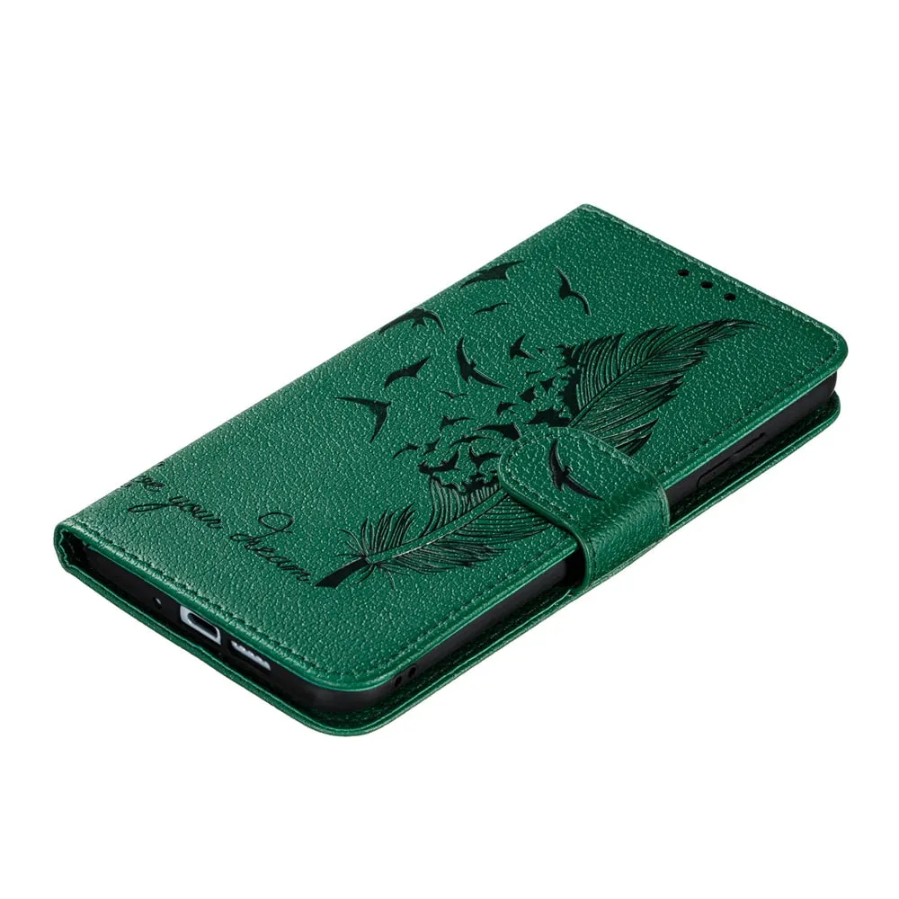 Anymob Samsung Grey Flip Case Leather Wallet Phone Cover Protection