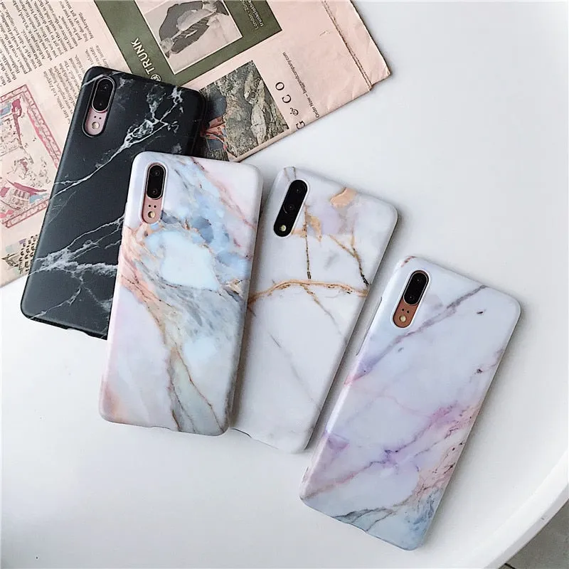 Anymob Samsung Ocean Blue Marble Flower Case Back Cover Art Leaf Silicone Phone Protection