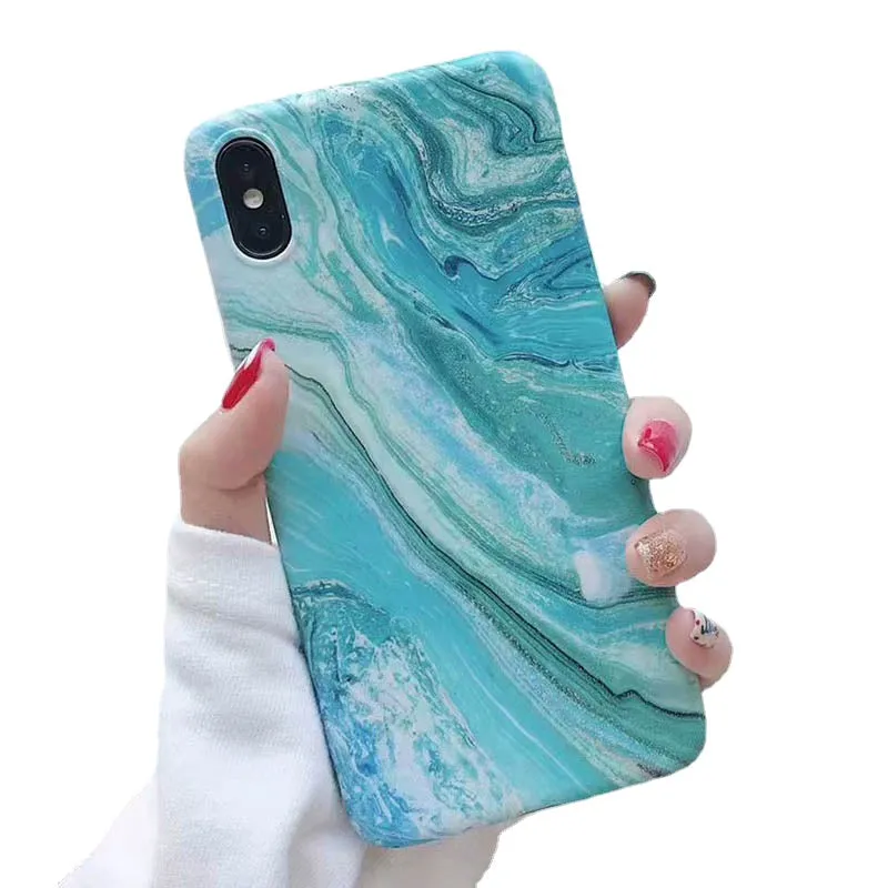 Anymob Samsung Ocean Blue Marble Flower Case Back Cover Art Leaf Silicone Phone Protection