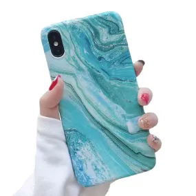 Anymob Samsung Ocean Blue Marble Flower Case Back Cover Art Leaf Silicone Phone Protection