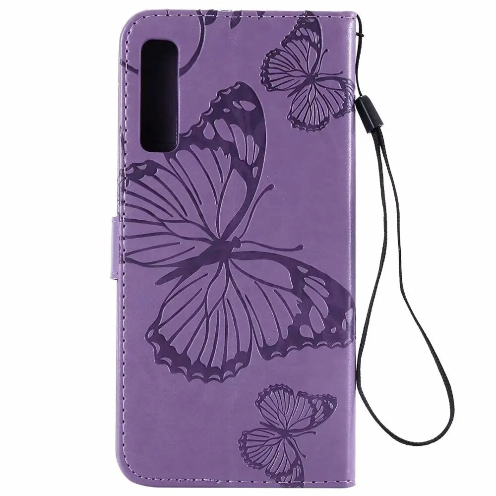 Anymob Samsung Purple Flip Case Leather Wallet Phone Cover Protection