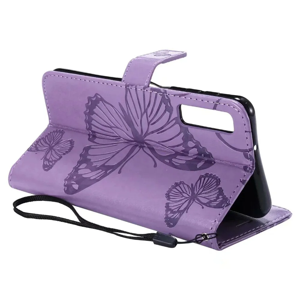 Anymob Samsung Purple Flip Case Leather Wallet Phone Cover Protection