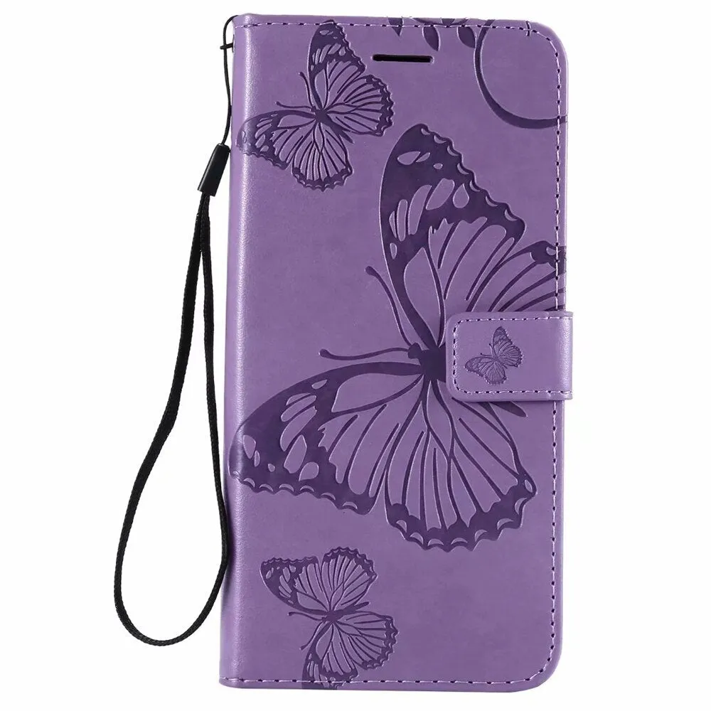 Anymob Samsung Purple Flip Case Leather Wallet Phone Cover Protection