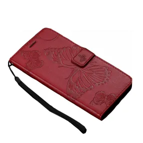 Anymob Samsung Red Flip Leather Case Back Cover Wallet Phone Shell
