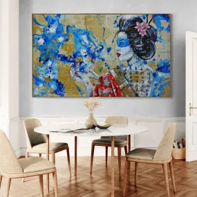 Aquilla 200cm x 120cm Geisha Abstract Realism Book Club Painting