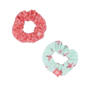 Baby Bling Scrunchie 2 Pack - Coral Mermaid