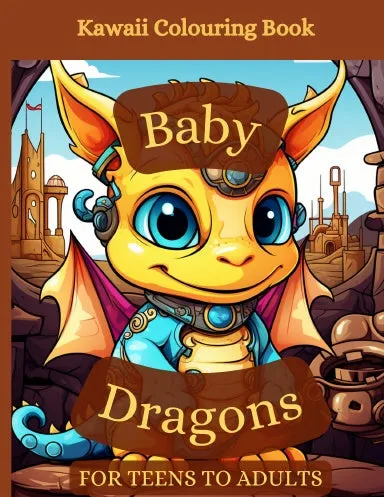 Baby Dragons Kawaii Colouring Book Premium