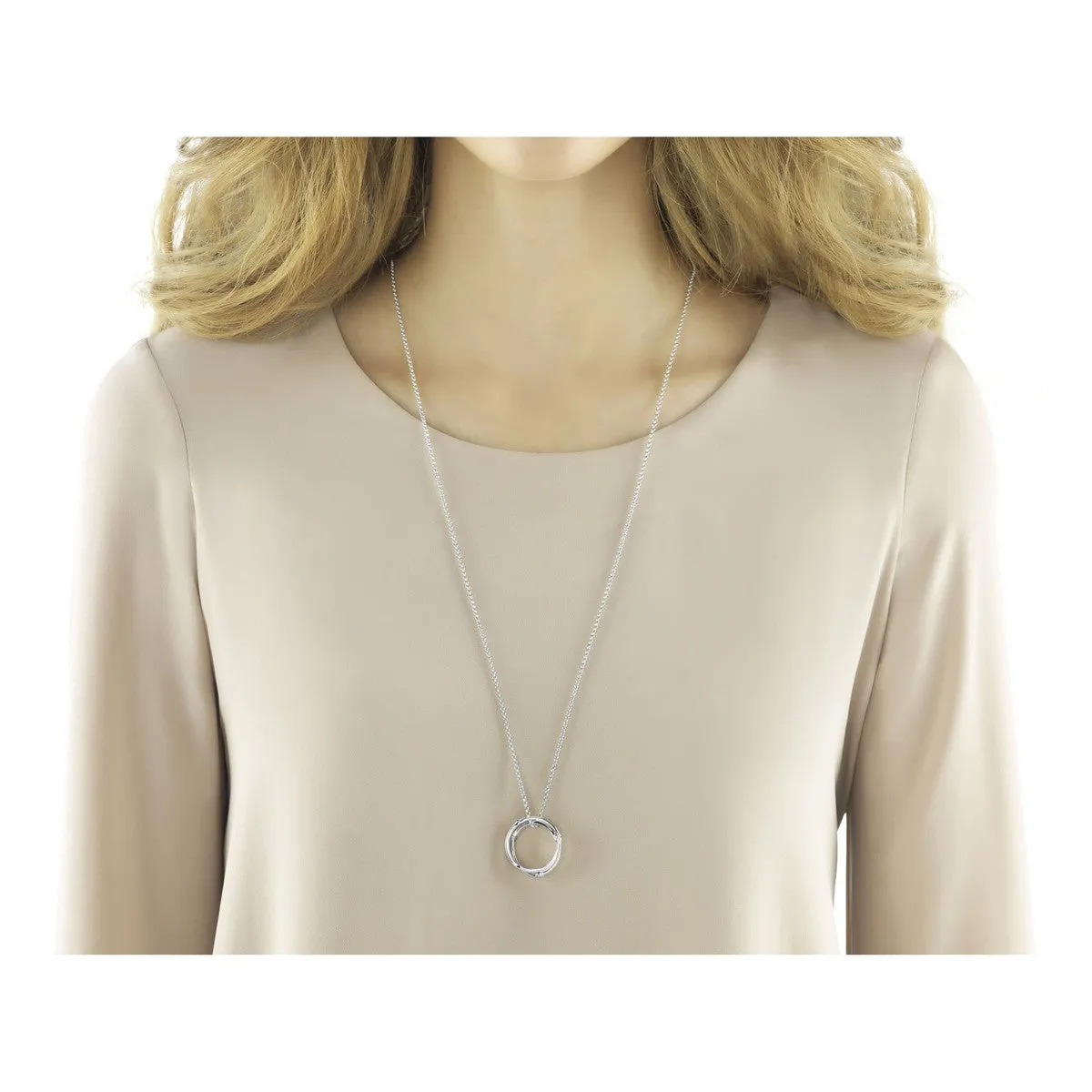 Bamboo Interlinking Pendant Necklace - NB5635