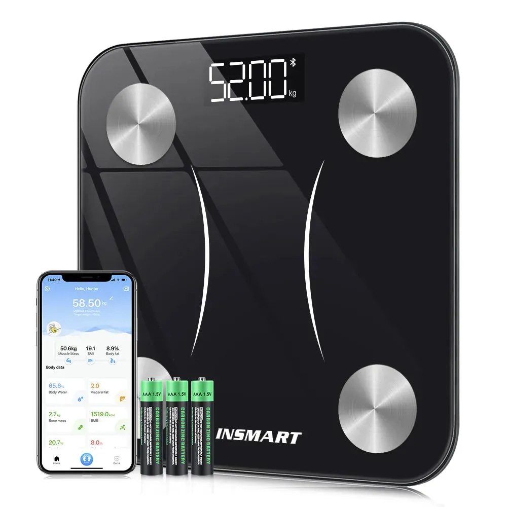 Bathroom Scale Body Weight Smart Scale BMI 180KG Body Fat Digital Bioelectrical Impedance Scale