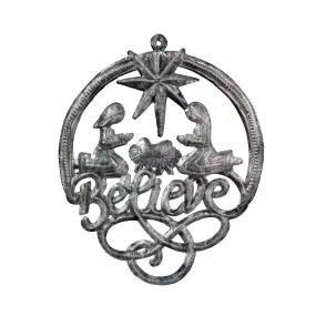 Believe Metal Art with Mary Baby Jesus 9.5 x 11.5 Croix des Bouquets