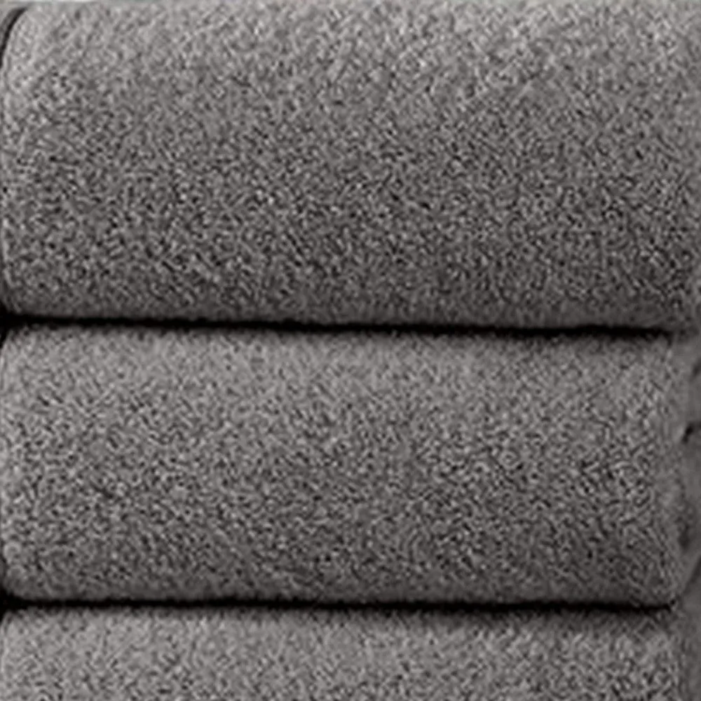 Bergamo 4 Piece Spun loft Bath Sheets with Twill Weave The Urban Port,Charcoal Gray By Casagear Home