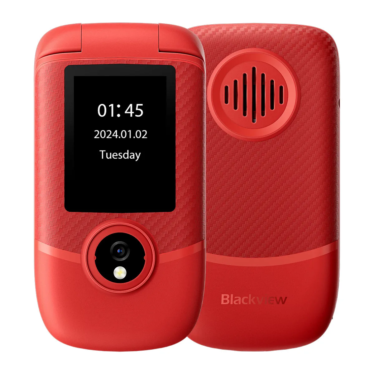 Blackview N2000 Flip 2.8" 1.77" Display Unisoc T107 1500mAh Dual SIM 4G Cell Phone