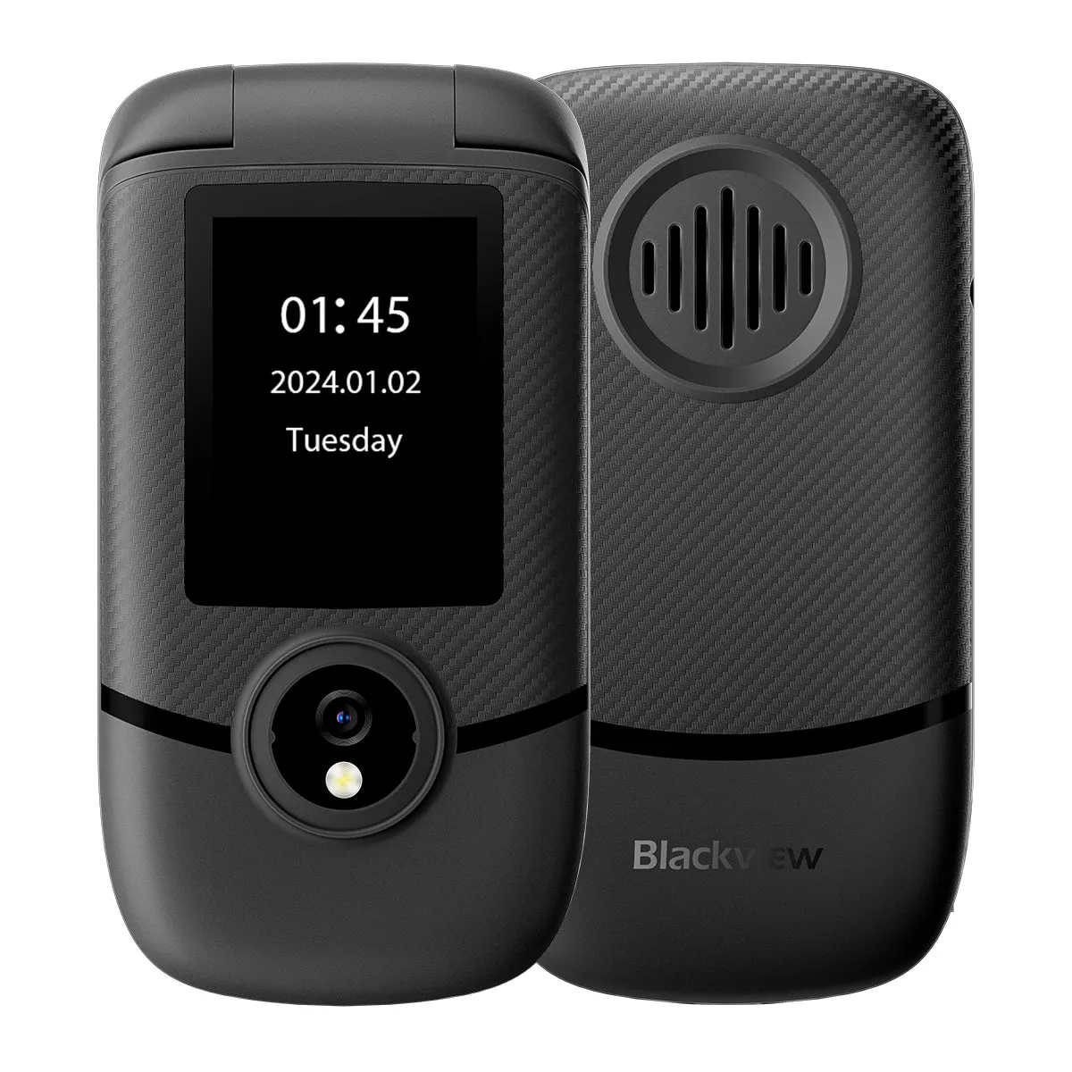 Blackview N2000 Flip 2.8" 1.77" Display Unisoc T107 1500mAh Dual SIM 4G Cell Phone