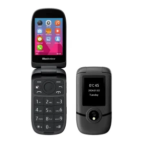 Blackview N2000 Flip 2.8" 1.77" Display Unisoc T107 1500mAh Dual SIM 4G Cell Phone