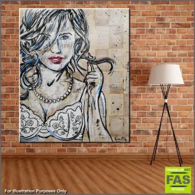 Blonde Blue Red 120cm x 100cm 50 Shades of Grey Vintage Book Pop art Painting (SOLD)