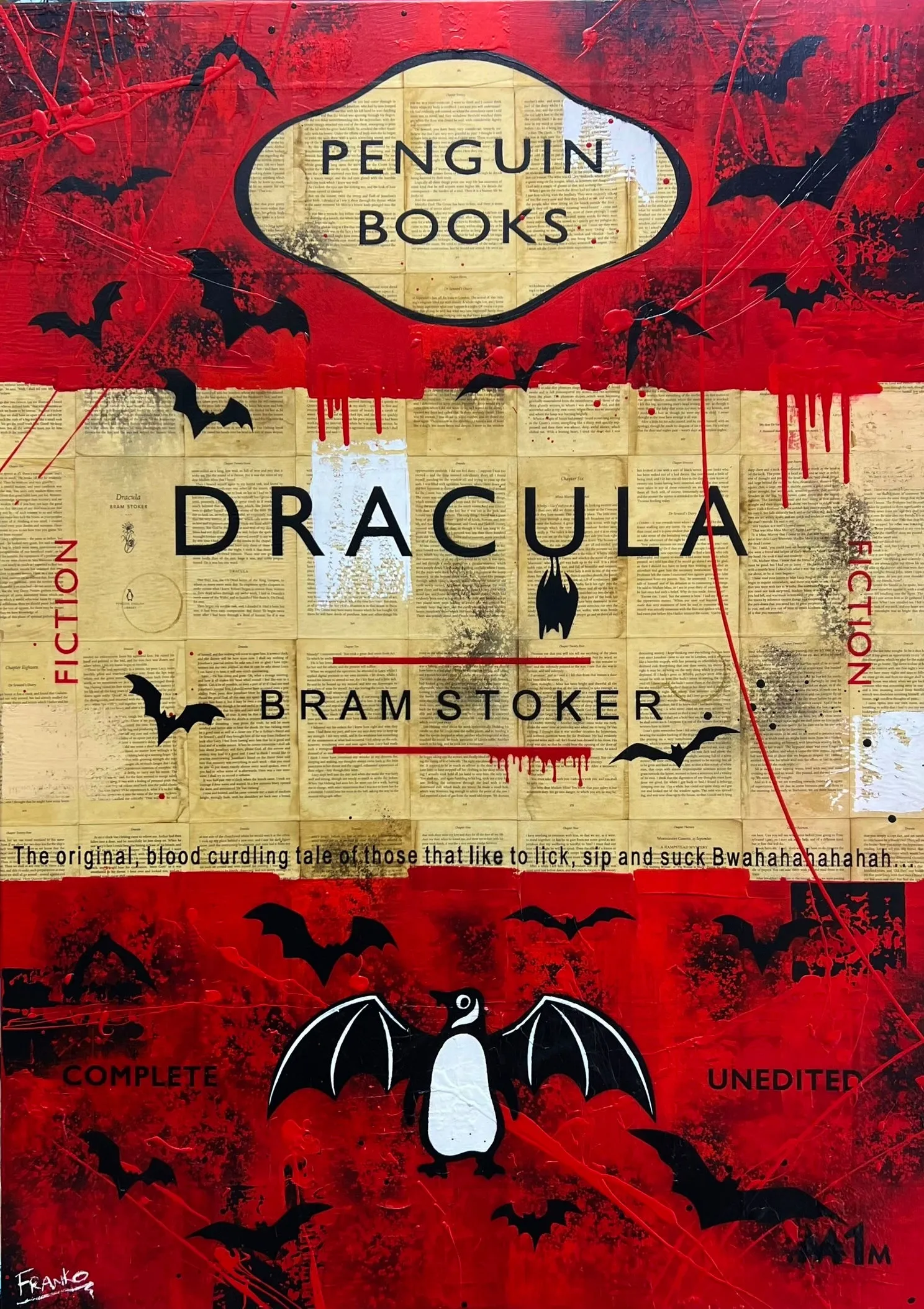 Bloodsuckers 140cm x 100cm Dracula Urban Pop Book Club Painting (SOLD)