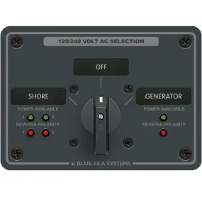 Blue Sea 30A 2 Pos. AC Rotary Switch Panel