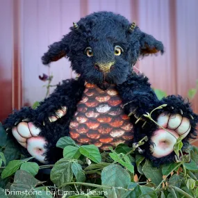 Brimstone - 15" kid mohair Artist Baby Dragon by Emmas Bears - OOAK