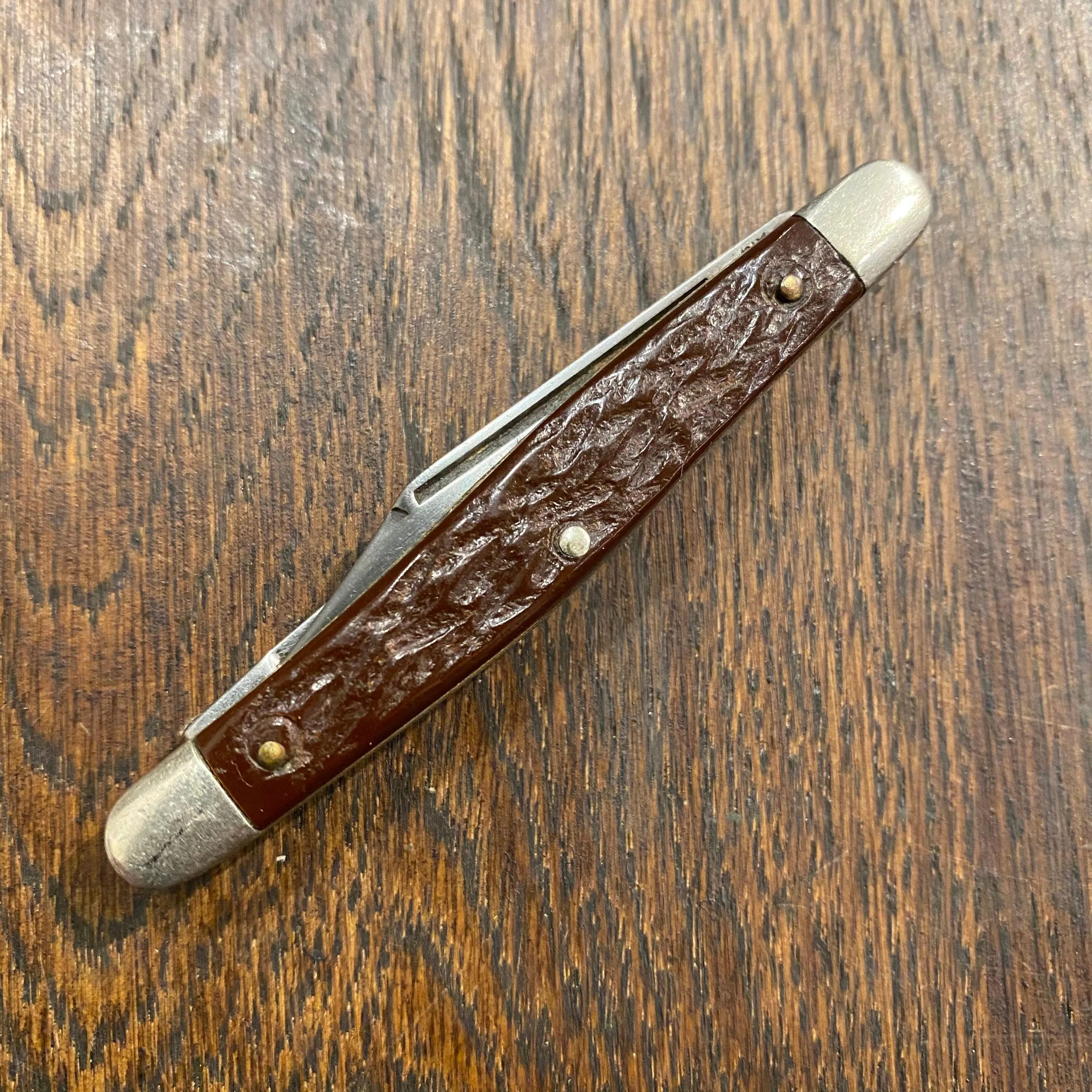 Camillus 2 3/4” Baby Stockman 77 Carbon Blades Composite Scales 1960-76