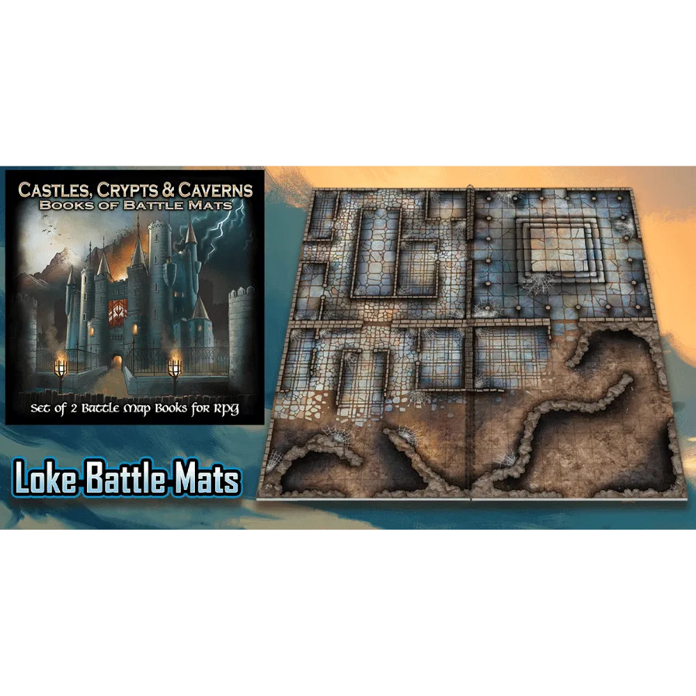 Castles, Crypts and Caverns Books of Battle Mats
