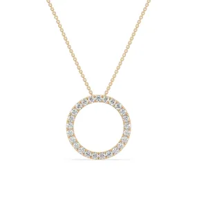 Celebration 9ct Yellow Gold Round Cut 1 Carat tw of Lab Grown Diamonds Pendant