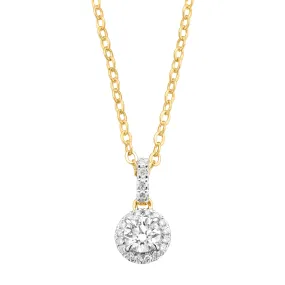 Celebration 9ct Yellow Gold Round Cut 1/2 Carat tw of Lab Grown Diamonds Pendant