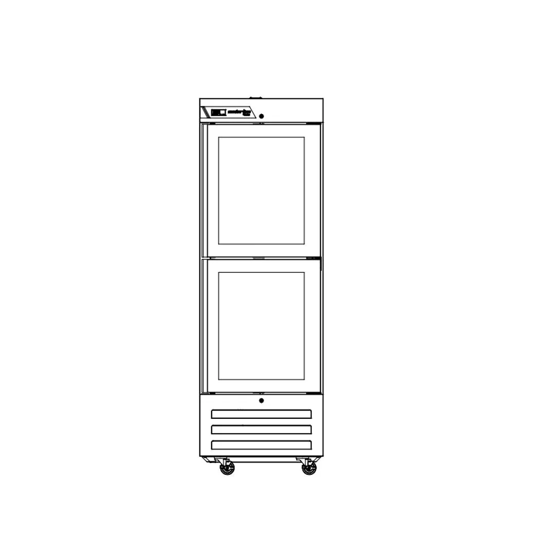 Centerline 27" Reach In Refrigerator with 2 Right Hinge Split Glass Doors