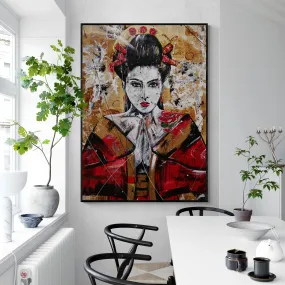 Cherry Ocho 140cm x 100cm Geisha Abstract Realism Book Club Painting (SOLD)