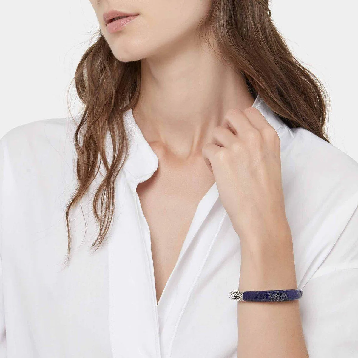 Classic Chain Kick Cuff with Lapis Lazuli - CBS9997061LPZ