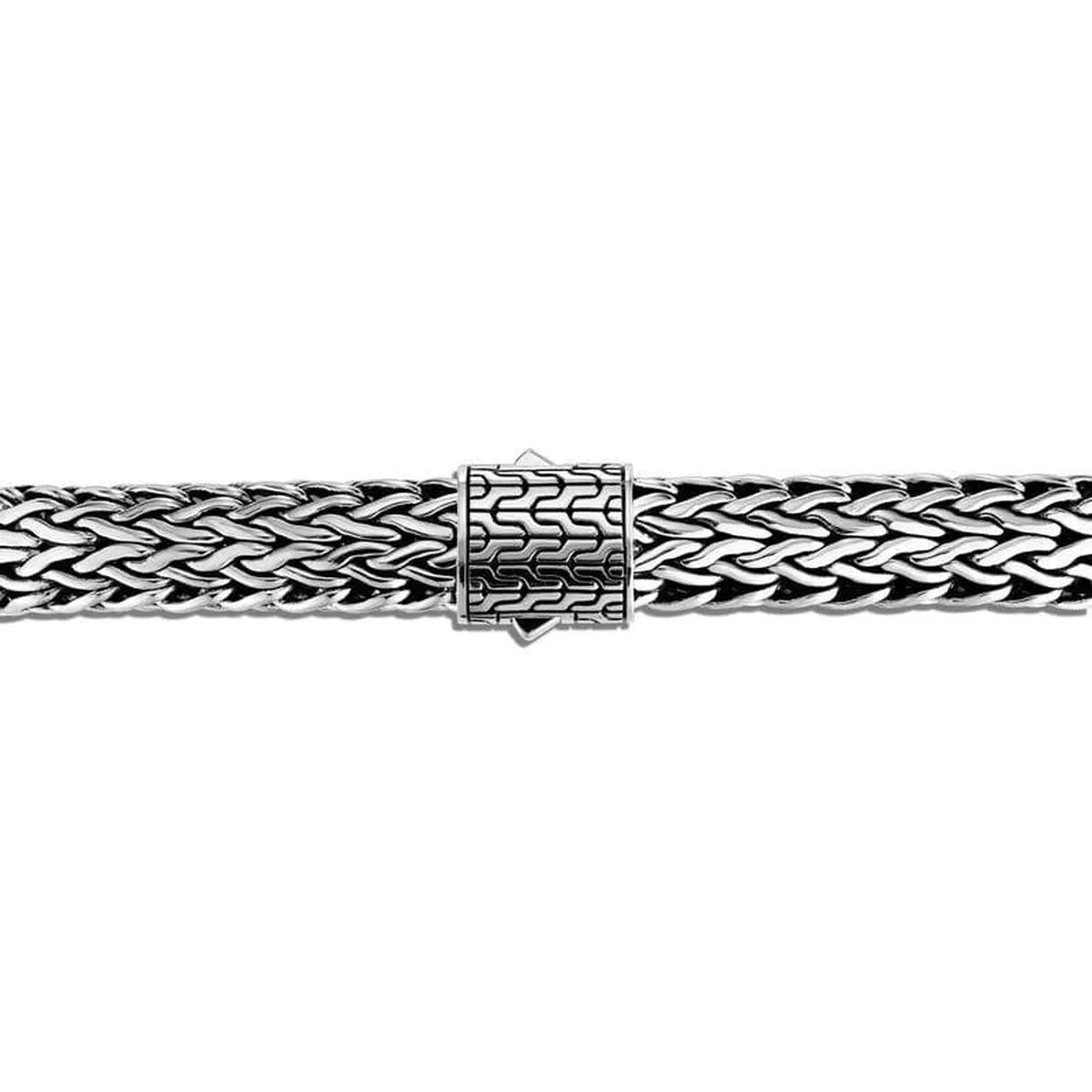 Classic Chain Mens Yellow Gold, Silver & Damascus Steel Bracelet - BMZ90468STL