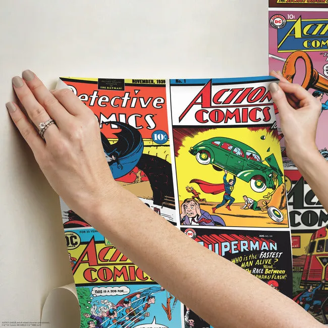 Classic DC Comics Covers Peel & Stick Wallpaper Mural