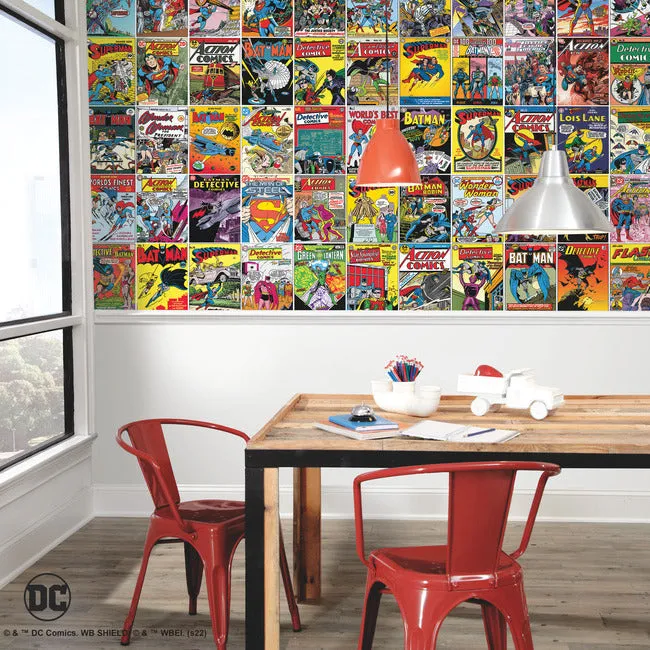 Classic DC Comics Covers Peel & Stick Wallpaper Mural
