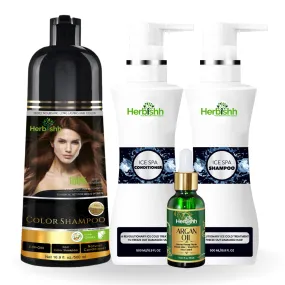 Combo: Color Shampoo, Argan Oil, and Ice Spa Shampoo - Herbishh