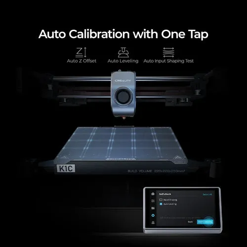 Creality K1C 3D Printer-2024 New Version 600mm/s High-Speed Auto Leveling Robust Direct Extruder Support 300°C Printing Upgrade K1 3D Printer with AI Camera Support Carbon Fiber Filaments-AU Stock